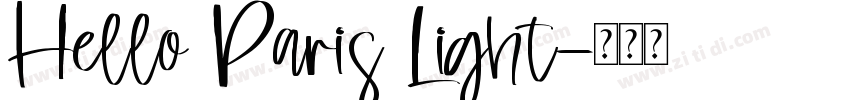 Hello Paris Light字体转换